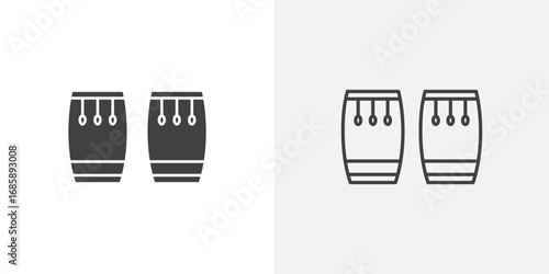 Conga icon set for ui designs on white background