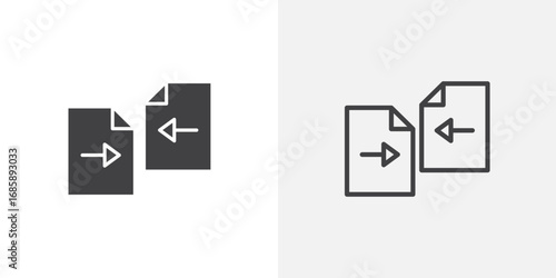 Compare icon set for ui designs on white background
