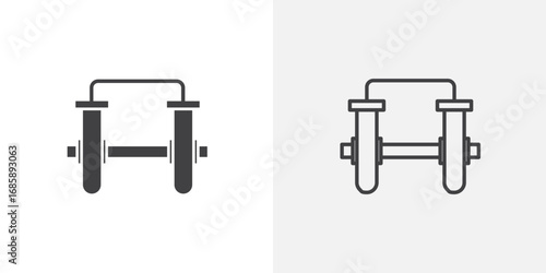 Communicating vessels icon set for ui designs on white background