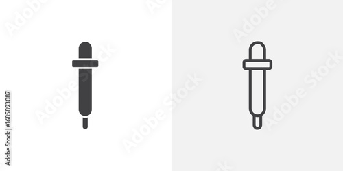 Color picker icon set for ui designs on white background