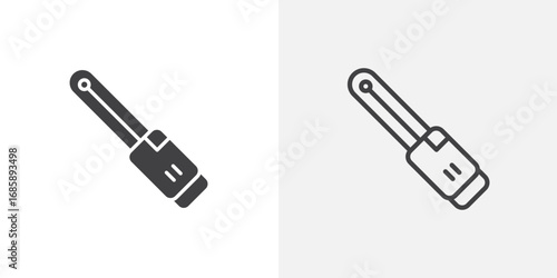 Chainsaw icon set for ui designs on white background