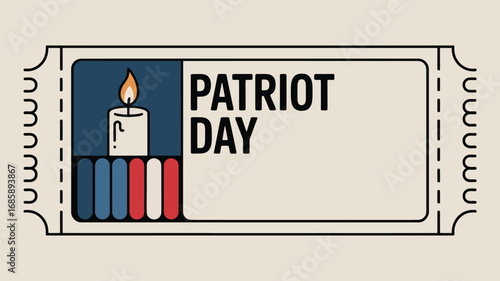 Patriot day candle memorial remembrance honor respect tribute flag blue red white usa
