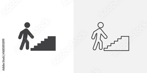 Beginner icon set for ui designs on white background