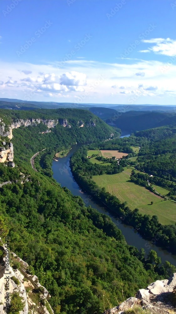 Fototapeta premium River Valley Aerial View