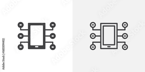 Content curation icon set for ui designs on white background