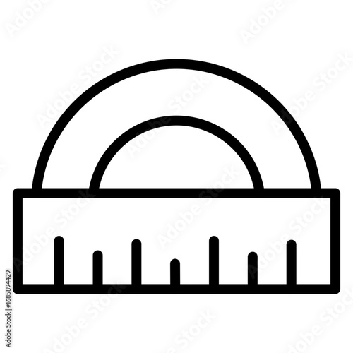 Protractorvector line icon design 