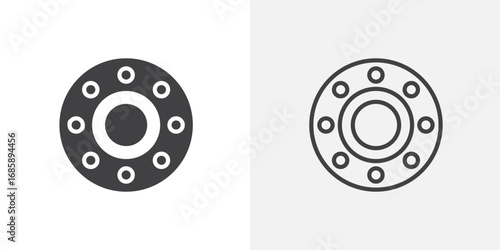 Car bearing icon set for ui designs on white background