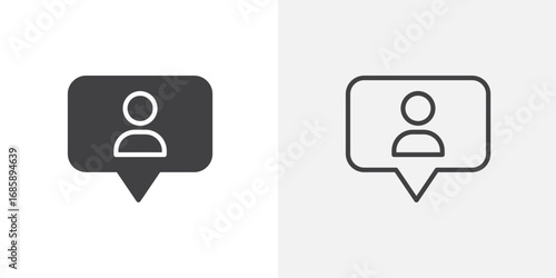 Follower icon set for ui designs on white background