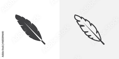 Feather icon set for ui designs on white background