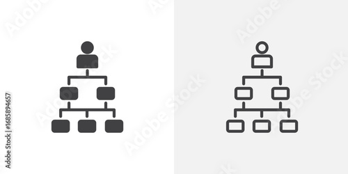 Department head icon set for ui designs on white background