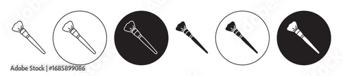 Makeup brush Icon collection for ui on white background