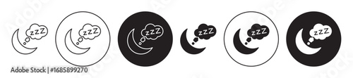 Zzz Icon collection for ui on white background