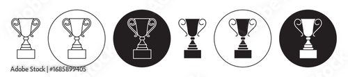 Trophy Icon collection for ui on white background