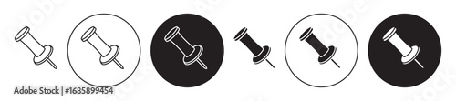 Thumbtack Icon collection for ui on white background