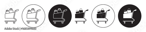 Shopping Icon collection for ui on white background