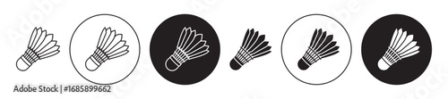 Shuttlecock Icon collection for ui on white background