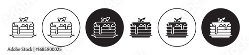 Pancakes Icon collection for ui on white background