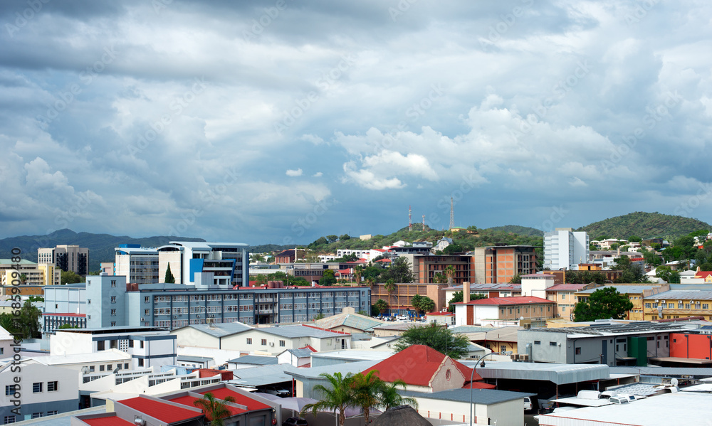 Fototapeta premium Skyline Windhoek cityscape architecture. Namibia