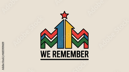 We remember arrows star patriotic remembrance memorial tribute honor respect
