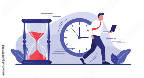 Time Management and Efficiency - Businessman on the Move