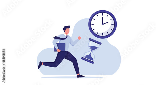 Time Management and Efficiency - Businessman on the Move