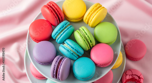 colorful easter macarrons