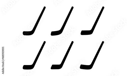 Hockey stick pattern: modern minimalist silhouette design