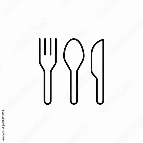dining tableware icon sign vector