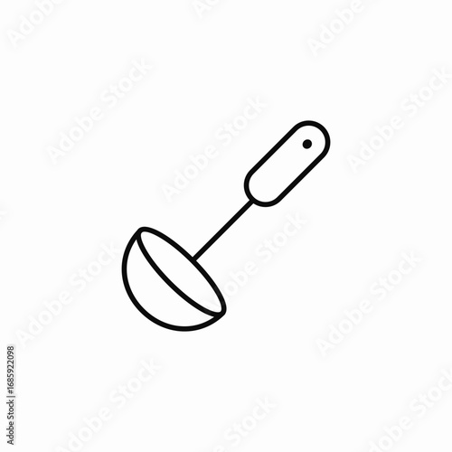 kitchen ladle icon sign vector