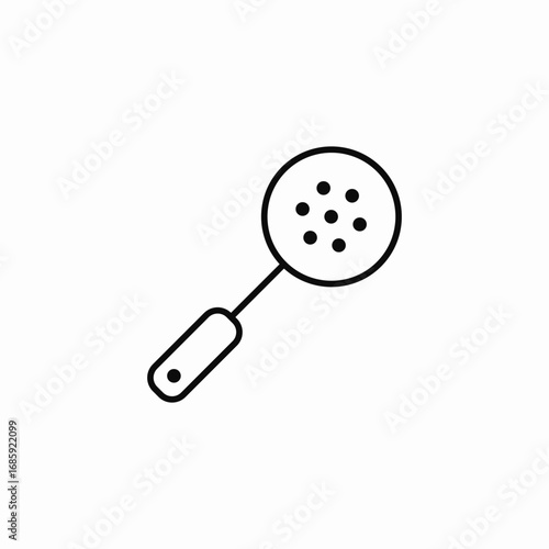 kitchen skimmer icon sign vector
