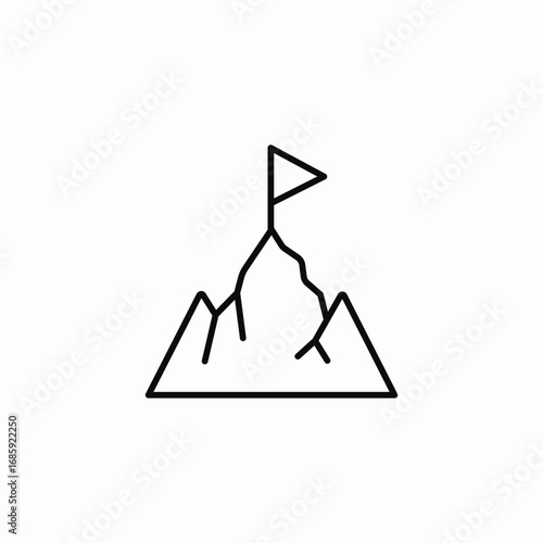 mountain spot flag icon sign vector