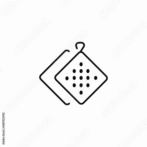 potholder napkins icon sign vector