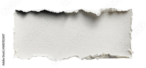 Ripped off piece of white paper