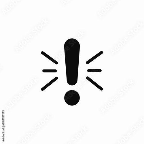 Bilde på lerret urgent warning icon sign vector