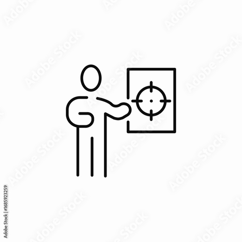 wall target icon sign vector