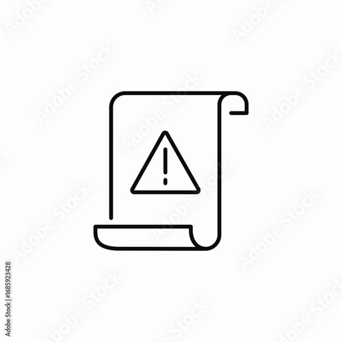 warning papyrus content icon sign vector