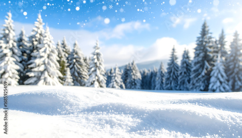 Wallpaper Mural Peaceful Snowy Forest in Winter Torontodigital.ca