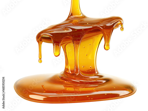 Honey dripping, pouring, and pooling