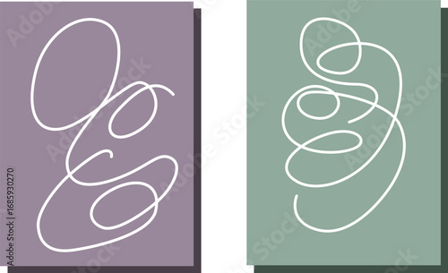 Modern hand drawn organic line art for abstract poster flyer brochure and wallpaper