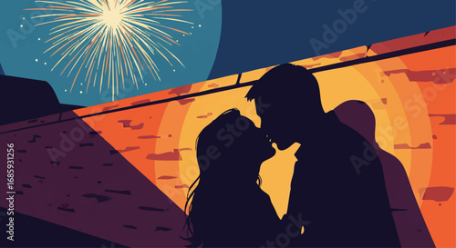 A New Year's Kiss in Shadow