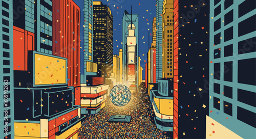 New Year's Eve Ball Drop in Times Square