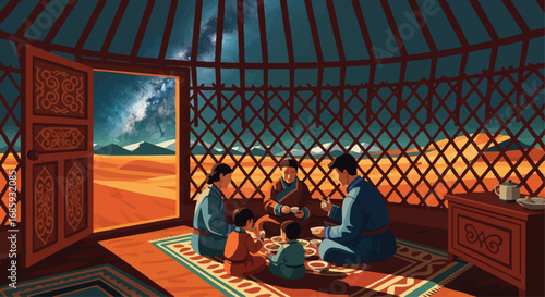 New Year's Eve in a Mongolian Ger