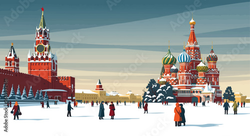 Novy God' on Moscow's Red Square