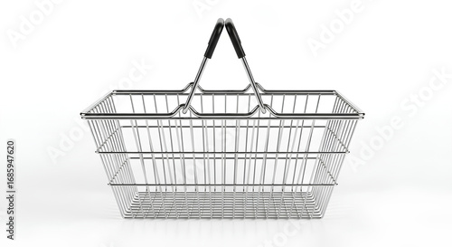 shopping basket isolated on white