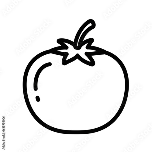 Fresh Ripe Tomato Icon - Healthy Food Ingredient for Cooking