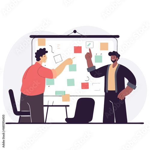 olleagues arguing at whiteboard