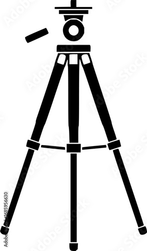tripod icon silhouette vector illustration