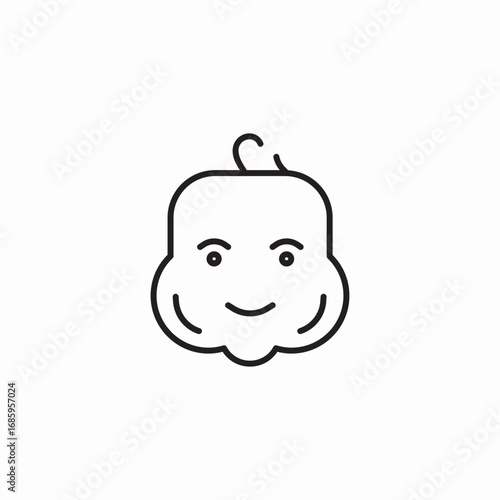 baby face icon sign vector