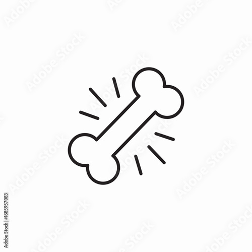 bone crack icon sign vector