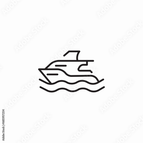 catamaran ship icon sign vector